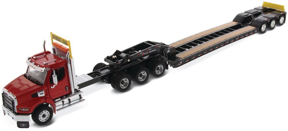 Western Star 49X SBFA Tridem Heavy-Haul Tractor w/ XL 120 HDG Trailer Red/Black