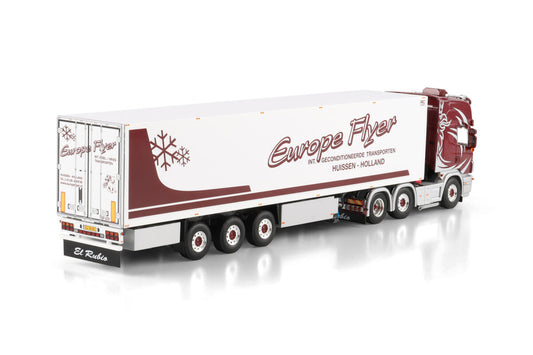 Europe Flyer; SCANIA 4 SERIES TOPLINE 6X2 TWIN STEER REEFER TRAILER - 3 AXLE