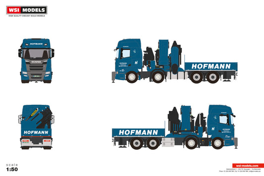 Hofmann; SCANIA R HIGHLINE CR20H 8X4 WITH PALFINGER PK 165.002 TEC 7 + JIB