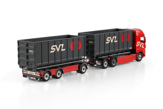 SVZ; VOLVO FH AERO GLOBETROTTER XL 6X2 TAG AXLE RIGED TRUCK DRAWBAR WITH HOOKLIFT SYSTEM - 6 AXLE