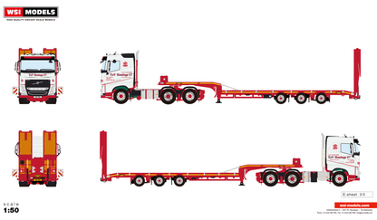 T&V Haulage Volvo FH4  (6×2) Semi low loader with ramps 3 axle