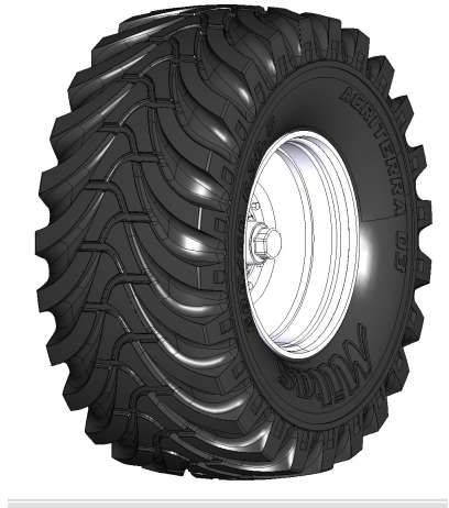 Mitas Agriterra 03 680/60-R30.5 (Tyres) set of 4 tyres incl Silver RIM and HUB 1/32