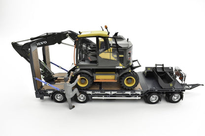 Nooteboom ASDV-40-22 4 Axle Drawbar Trailer with Ramps - Grey 1/32