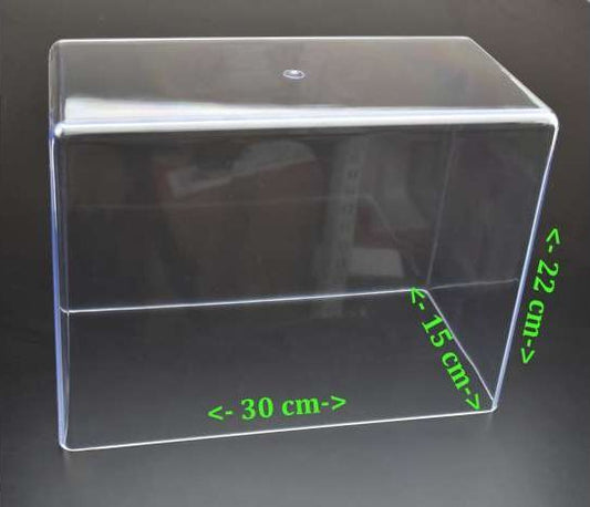 Clear display case, tall (top only) Ideal for construction vehicles 30x15x22cm
