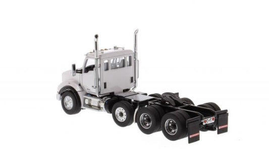 Kenworth T880 SBFA DayCab Pusher Axle Tandem Tractor Metallic White Cab