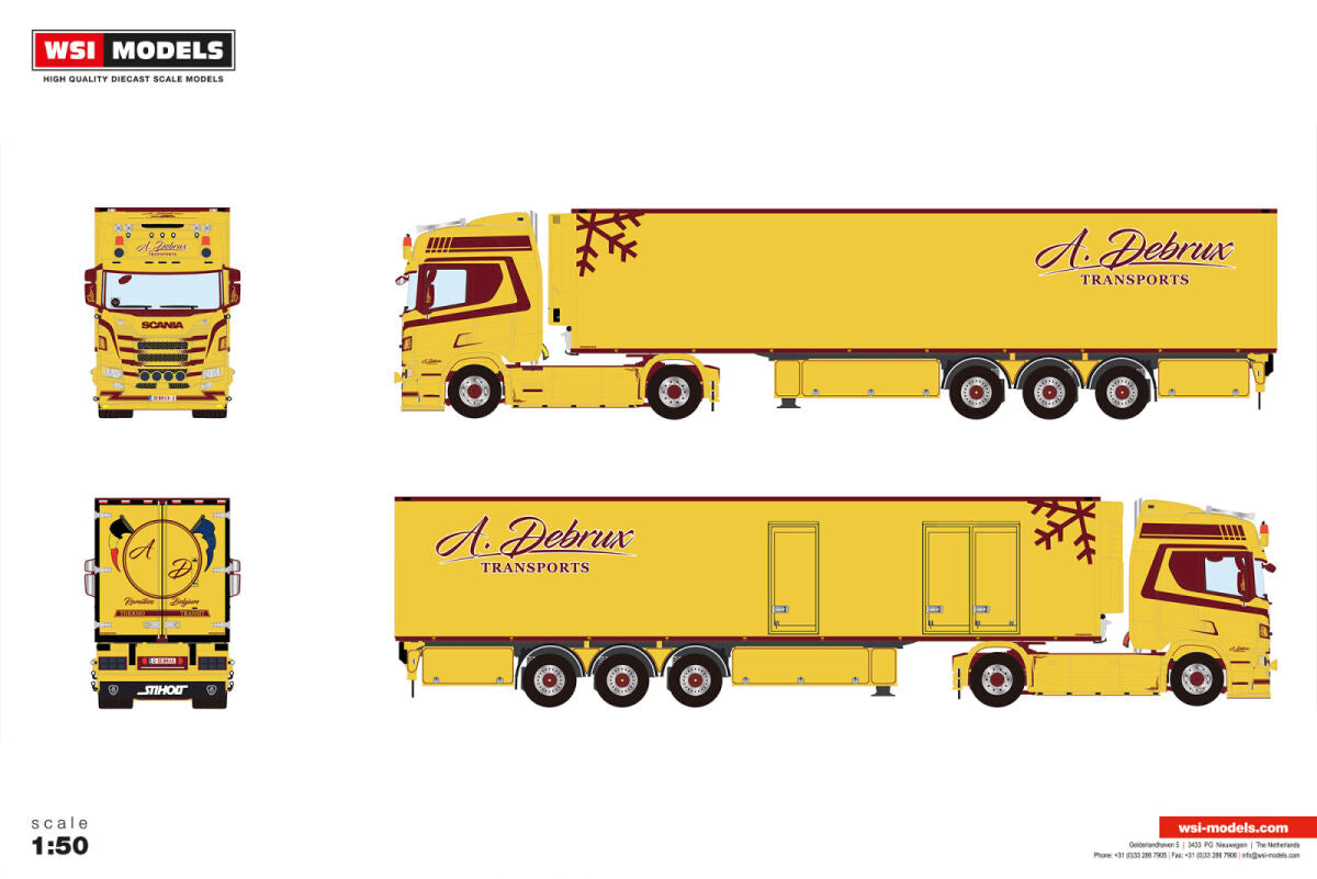 A. Debrux; SCANIA R HIGHLINE CR20H 4X2 REEFER TRAILER - 3 AXLE