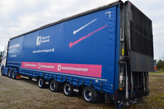 Alf Myhre; SCANIA R HIGHLINE CR20H 6X2 TAG AXLE SEMI WITH CURTAIN AND RAMPS - 4 AXLE - Celt Models