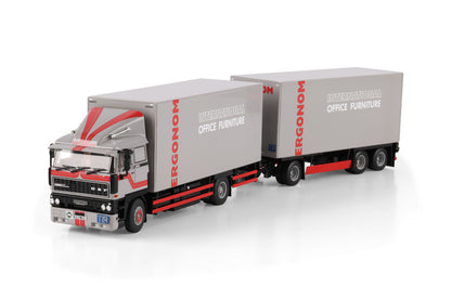 ARGS Ergonom; DAF 3300 RIGED BOX TRUCK RIGED BOX DRAWBAR TURNTABLE TRAILER - 3 AXLE
