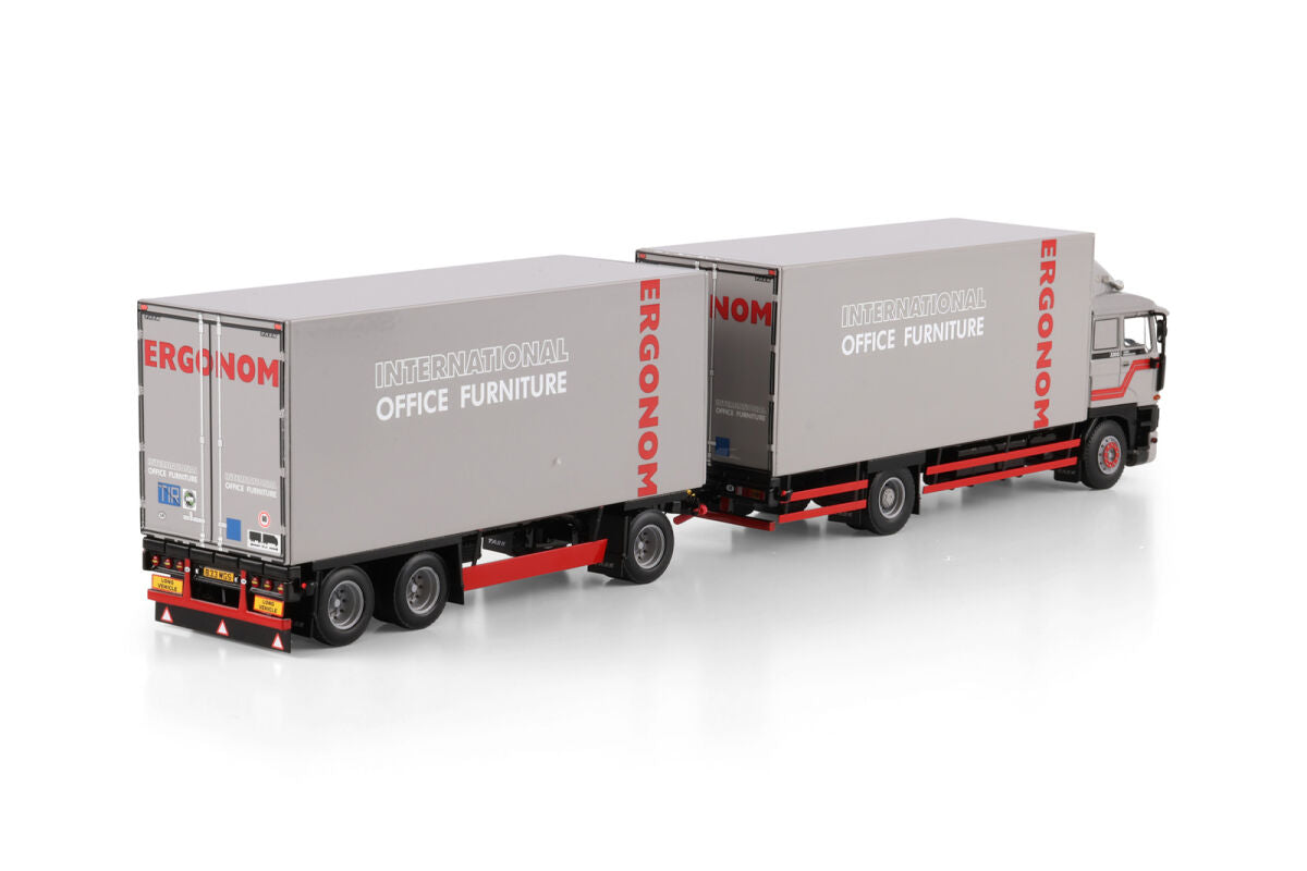 ARGS Ergonom; DAF 3300 RIGED BOX TRUCK RIGED BOX DRAWBAR TURNTABLE TRAILER - 3 AXLE