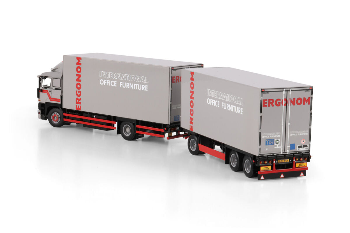 ARGS Ergonom; DAF 3300 RIGED BOX TRUCK RIGED BOX DRAWBAR TURNTABLE TRAILER - 3 AXLE