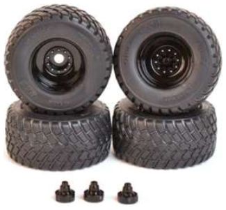 BKT Ridemax FL-693M 710/50R30.5 Set of 4 Tyres w/Black Rim and Hub 1/32