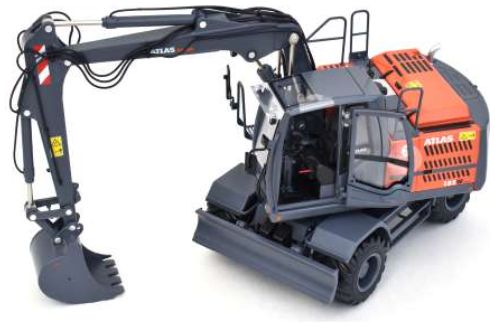 Atlas 185W Wheeled Excavator w/Nokian Tyres and Standard Atlas Bucket 1/32 - Celt Models