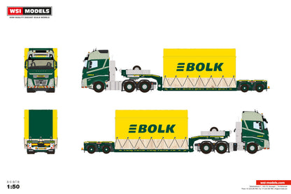 Bolk; VOLVO FH AERO GLOBETROTTER XL 6X2 TWIN STEER EURO PX LOW LOADER - 2 AXLE HIGH WOODEN BOX WITH TOP SEAL