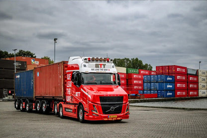 BTT Multimodal Container Solutions; VLASTUIN TORPEDO VT5 AERO GLOBETROTTER XXL 6X2 TAG AXLE 2CONNECT COMBI TRAILER - 5 AXLE + 2X 20FT CONTAINER - Celt Models