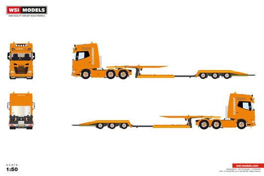 Clean Mat Trucks; DAF XG+ 6X2 TWIN STEER TRUCK TRANSPORTER - 3 AXLE - Celt Models
