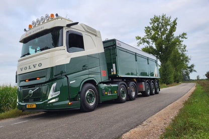 DB Kiepers; VOLVO FH AERO SLEEPER CAB 6X2 TWIN STEER NON STEERING TIPPER TRAILER - 3 AXLE - Celt Models
