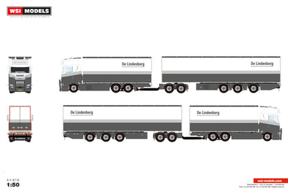 De Lindenborg; SCANIA S HIGHLINE CS20H RIGED REEFER TRUCK 6X2 TAG AXLE REEFER TRAILER - 3 AXLE + LZV DOLLY LOW