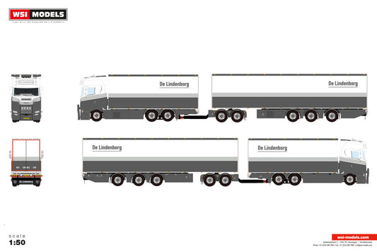De Lindenborg; SCANIA S HIGHLINE CS20H RIGED REEFER TRUCK 6X2 TAG AXLE REEFER TRAILER - 3 AXLE + LZV DOLLY LOW