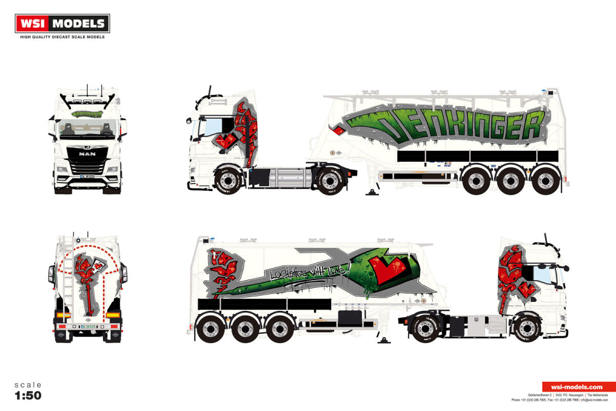 Denkinger; MAN TGX GX 4X2 BULK TRAILER - 3 AXLE