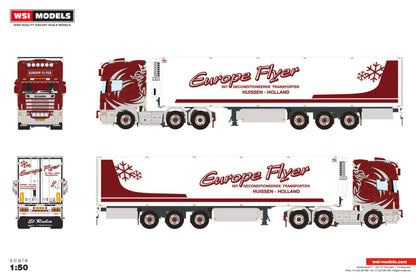 Europe Flyer; SCANIA 4 SERIES TOPLINE 6X2 TWIN STEER REEFER TRAILER - 3 AXLE
