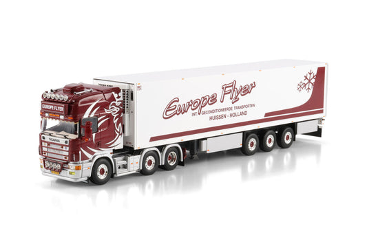 Europe Flyer; SCANIA 4 SERIES TOPLINE 6X2 TWIN STEER REEFER TRAILER - 3 AXLE