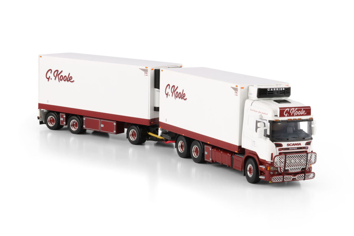 G. Koole; SCANIA R5 HIGHLINE RIGED REEFER TRUCK DRAWBAR TRAILER