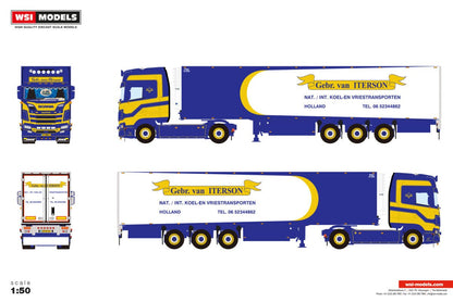 Gebr. van Iterson; SCANIA S HIGHLINE CS20H 4X2 REEFER TRAILER - 3 AXLE - Celt Models