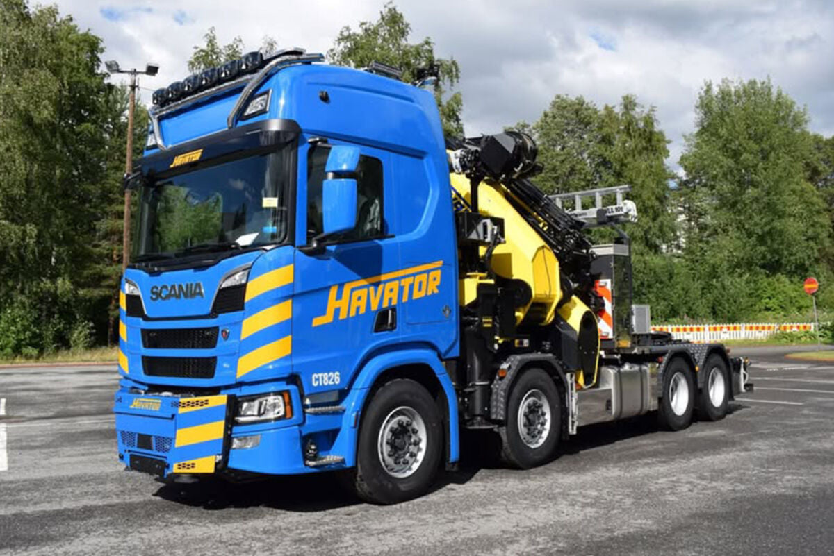 Havator; SCANIA R HIGHLINE CR20H 8X4 WITH PALFINGER PK 165.002 TEC 7 + JIB