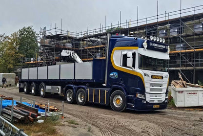 Henri Bauman; SCANIA R HIGHLINE CR20H 6X2 TAG AXLE BRICK TRAILER - 3 AXLE - Celt Models