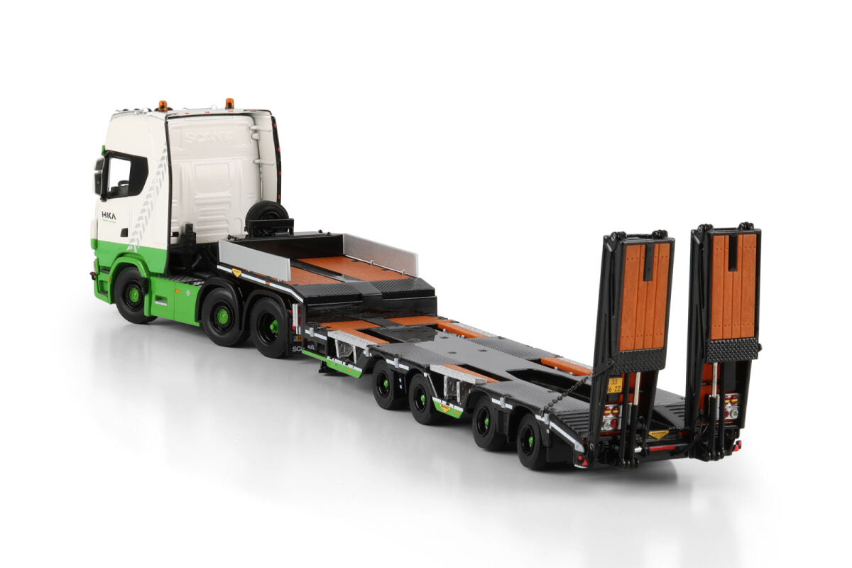 HKA; SCANIA S HIGHLINE CS20H 6X2 TWIN STEER SEMI WHEEL WELL LOW LOADER - 4 AXLE