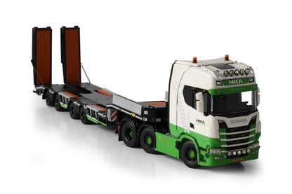 HKA; SCANIA S HIGHLINE CS20H 6X2 TWIN STEER SEMI WHEEL WELL LOW LOADER - 4 AXLE