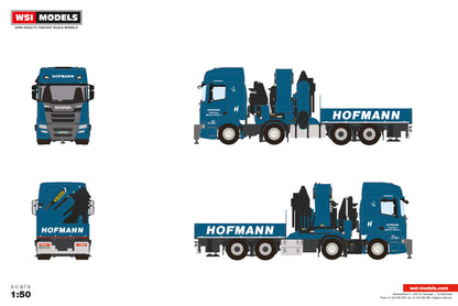 Hofmann; SCANIA R HIGHLINE CR20H 8X4 WITH PALFINGER PK 165.002 TEC 7 + JIB