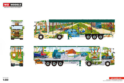 Holz Ziegler; SCANIA S HIGHLINE CS20H 4X2 VOLUME TRAILER - 3 AXLE - Celt Models