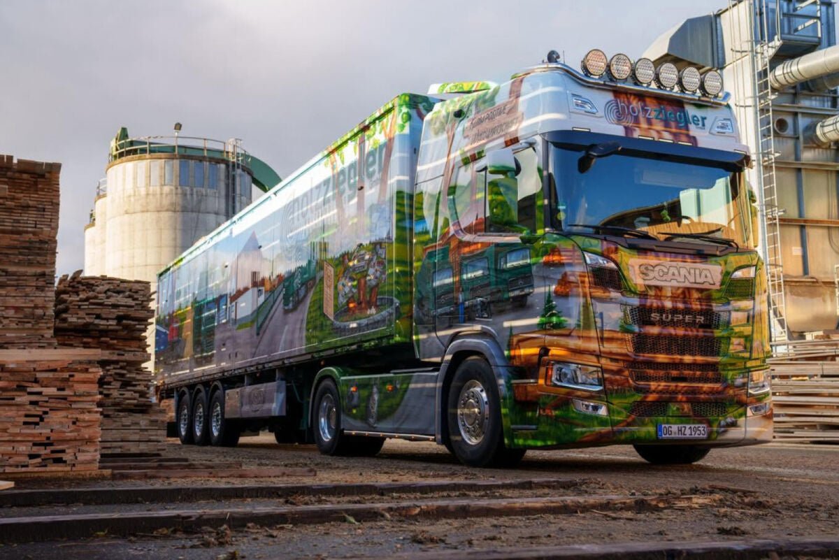 Holz Ziegler; SCANIA S HIGHLINE CS20H 4X2 VOLUME TRAILER - 3 AXLE - Celt Models