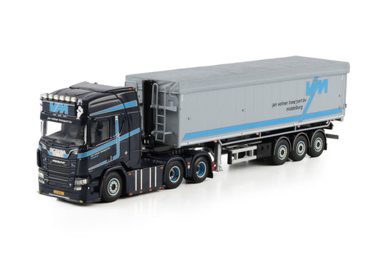 Jan Volmer Transport BV; SCANIA R HIGHLINE CR20H 6X2 TAG AXLE TIPPER VOLUME TRAILER - 3 AXLE - Celt Models