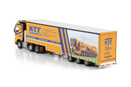 KTF Harlingen; VOLVO FH4 GLOBETROTTER 6X2 TWIN STEER SEMI WITH CURTAIN - 3 AXLE