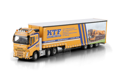 KTF Harlingen; VOLVO FH4 GLOBETROTTER 6X2 TWIN STEER SEMI WITH CURTAIN - 3 AXLE