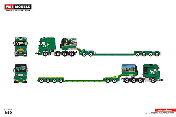 Kübler; MERCEDES-BENZ ACTROS MP5 SLT GIGA SPACE 8X4 LOW LOADER WITH DOLLY 2 AXLE - 4 AXLE
