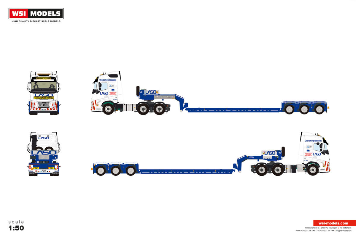 Laso; VOLVO FH AERO GLOBETROTTER 6X4 LOW LOADER - 3 AXLE