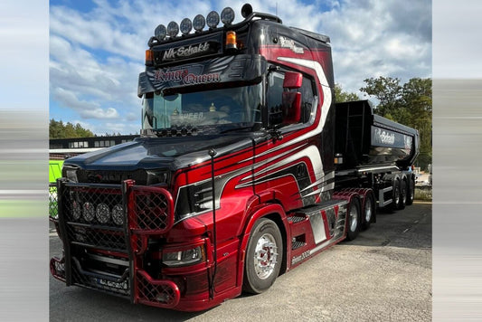NA Schakt; VLASTUIN TORPEDO 6X2 TAG AXLE HALF PIPE TIPPER TRAILER - 3 AXLE - Celt Models