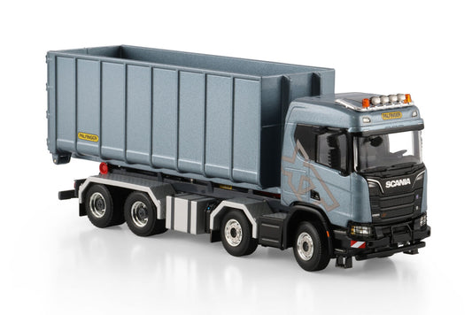 Premium Line; SCANIA R NORMAL CR20N RIGED TRUCK WITH HOOKLIFT SYSTEM 8X4 + 40M3 CONTAINER