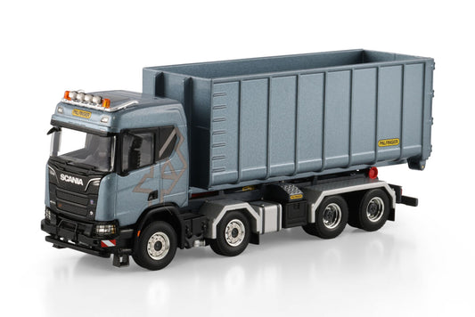 Premium Line; SCANIA R NORMAL CR20N RIGED TRUCK WITH HOOKLIFT SYSTEM 8X4 + 40M3 CONTAINER