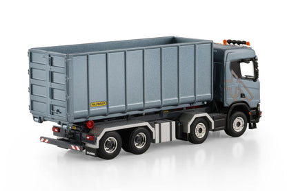 Premium Line; SCANIA R NORMAL CR20N RIGED TRUCK WITH HOOKLIFT SYSTEM 8X4 + 40M3 CONTAINER