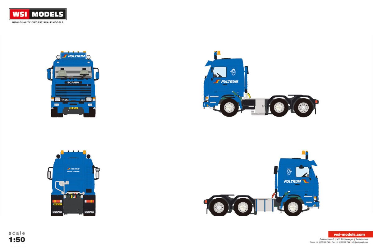Pultrum Rijssen bv; SCANIA 3 SERIES 6X2 TWIN STEER - Celt Models