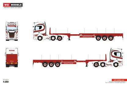 Richard Ormonde; SCANIA S HIGHLINE CS20H 6X2 TWIN STEER FLATBED TRAILER - 3 AXLE