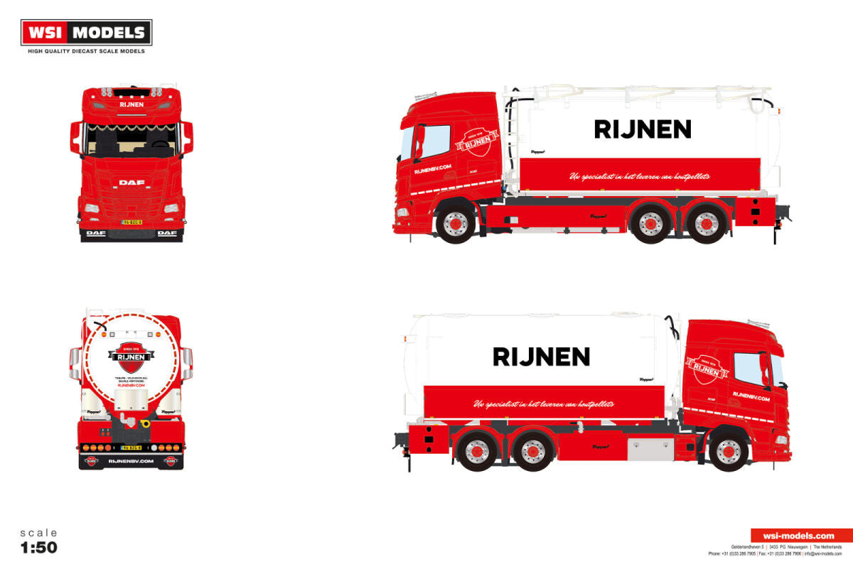 Rijnen Brandstoffen; DAF XG RIGED TRUCK WITH RESIN BODY 6X2 TAG AXLE