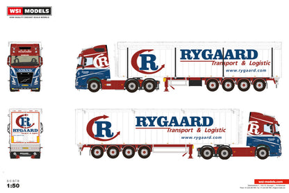 Rygaard; VOLVO FH AERO GLOBETROTTER 6X2 TAG AXLE MOVING FLOOR TRAILER - 4 AXLE