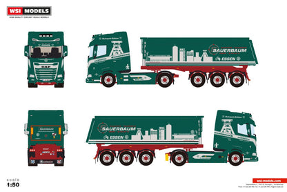 Sauerbaum; DAF XG 4X2 NON STEERING TIPPER TRAILER - 3 AXLE - RUHRPOTT EDITION - Celt Models