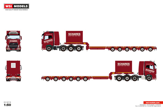 Schares; VOLVO FH4 GLOBETROTTER 8X4 SL LOW LOADER - 6 AXLE + 10FT CONTAINER