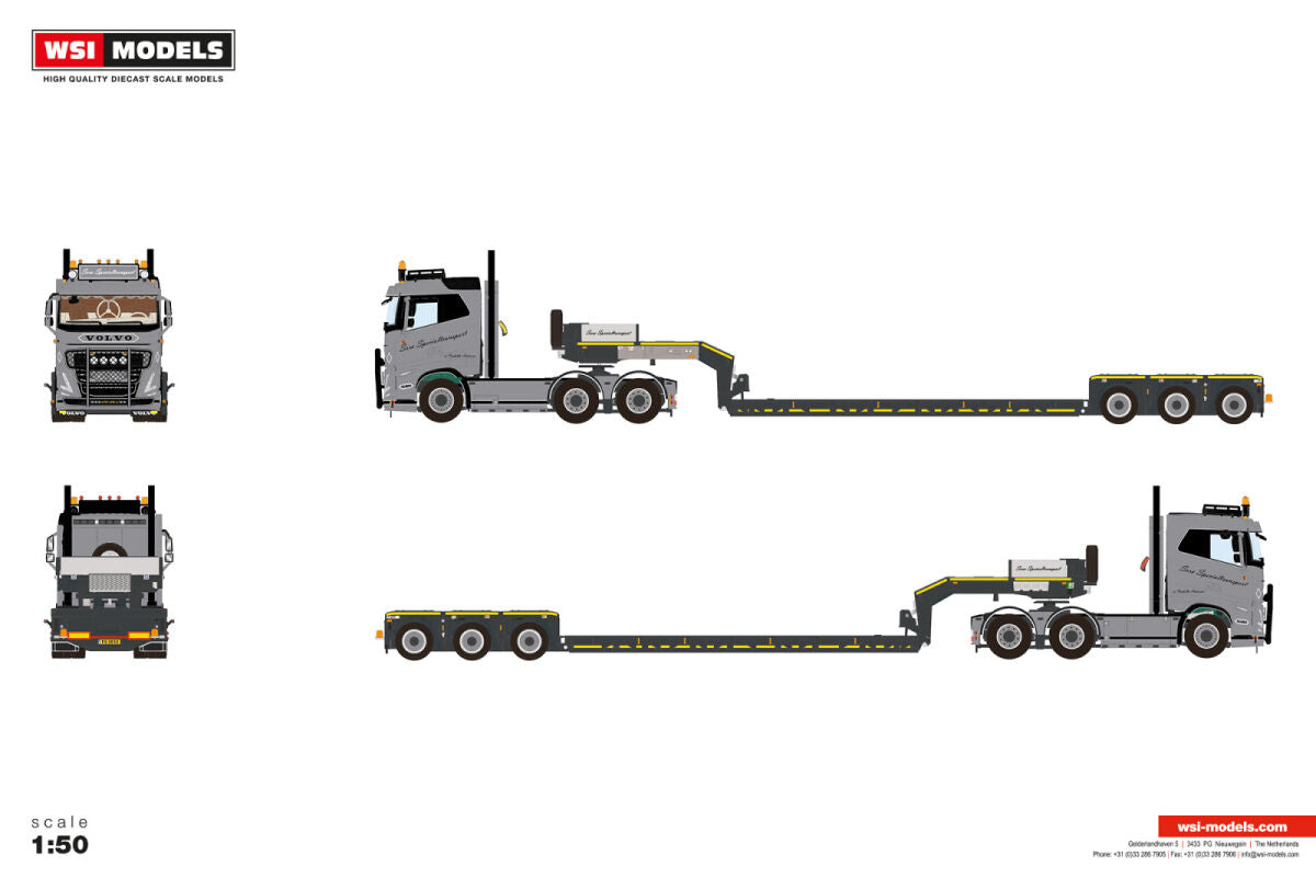 Soro Specialtransport; VOLVO FH5 SLEEPER CAB 6X4 LOW LOADER - 3 AXLE